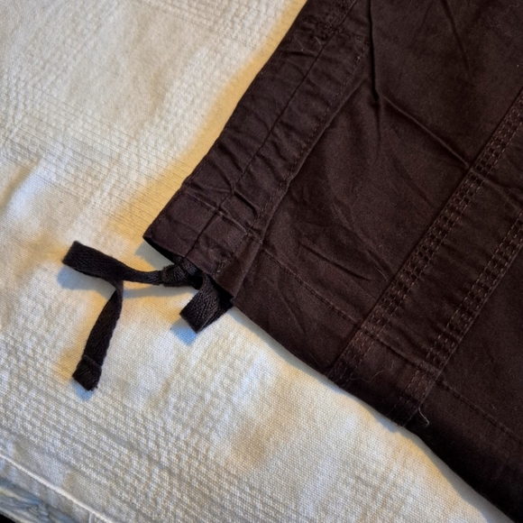 Style & Co women's size 16 brown cropped pants, drawstring cuffs, NWOT - Picture 4 of 9
